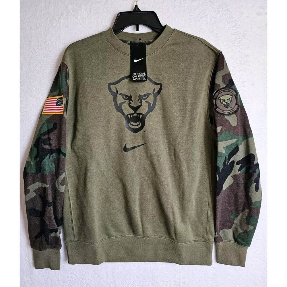 Pitt Panthers Nike Olive Green Camo Sweatshirt